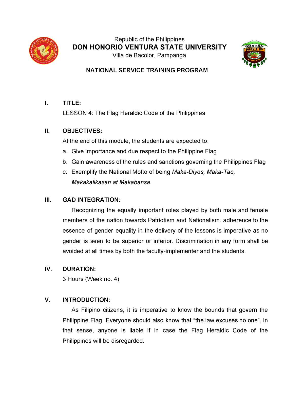 The Flag Heraldic Code Of The Philippines Reading In Philippine Studocu