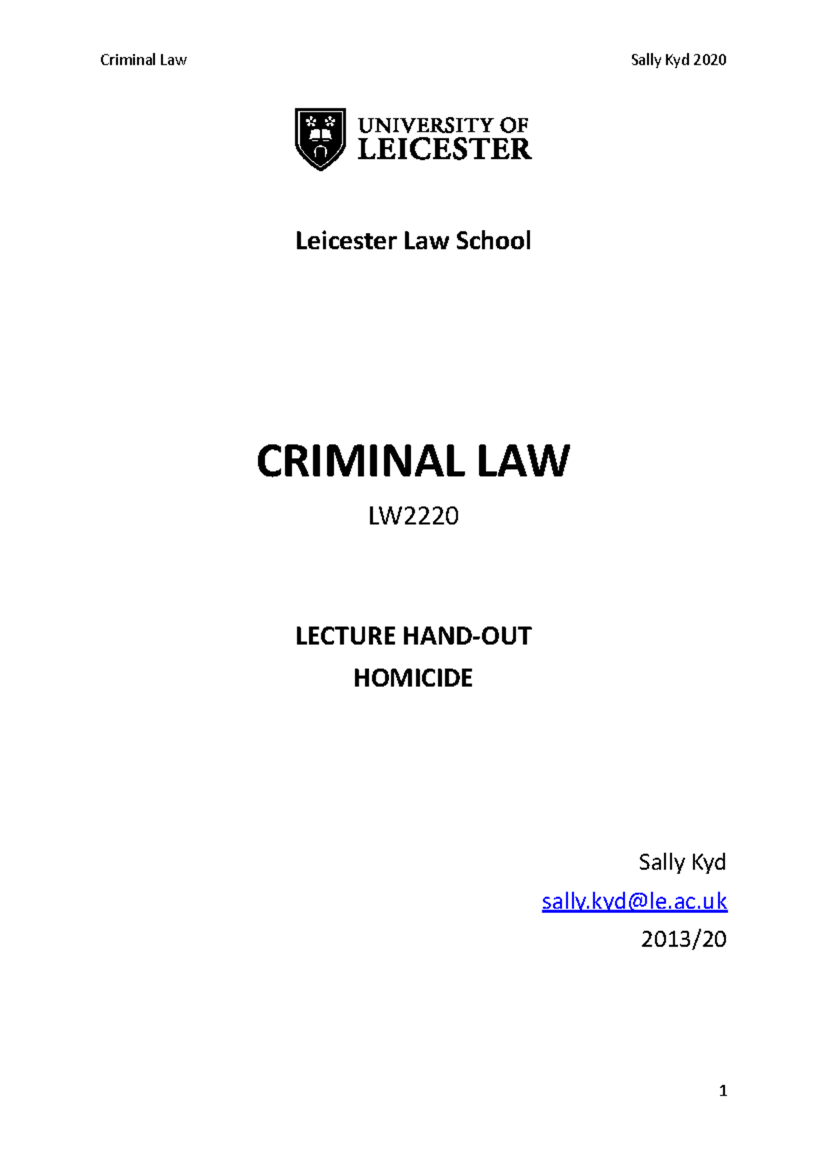 lecture-notes-on-homicide-in-criminal-law-leicester-law-school