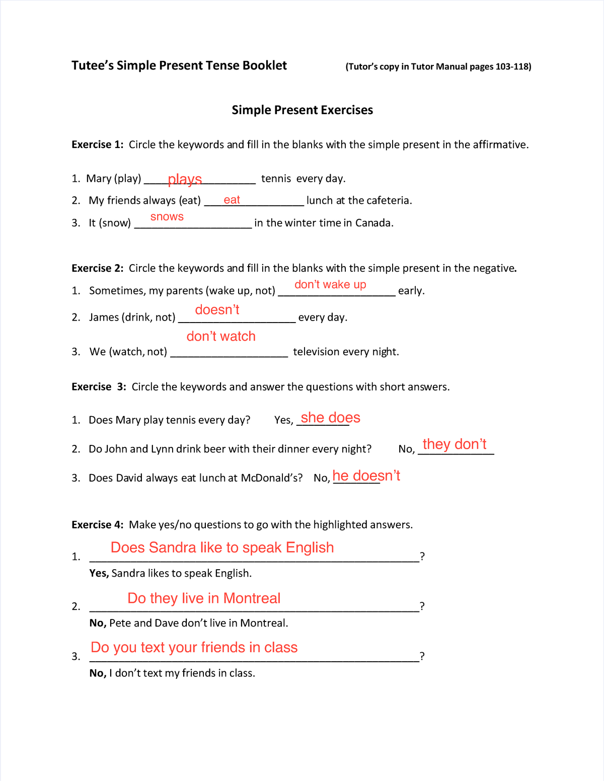 Dlscrib - Apontamentos aaa - Tutee’sTutee’sSimple Present Tense ...