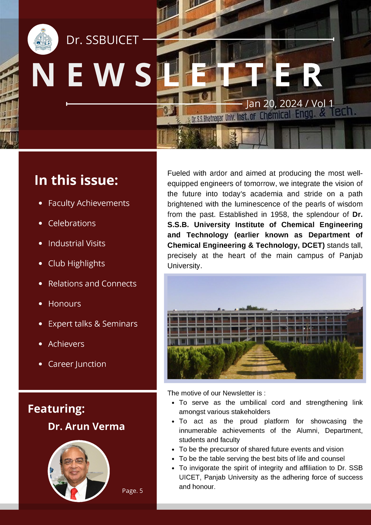 Dr. SSB Uicet Newsletter Vol 1 - Dr. SSBUICET Jan 20, 2024 / Vol 1 ...