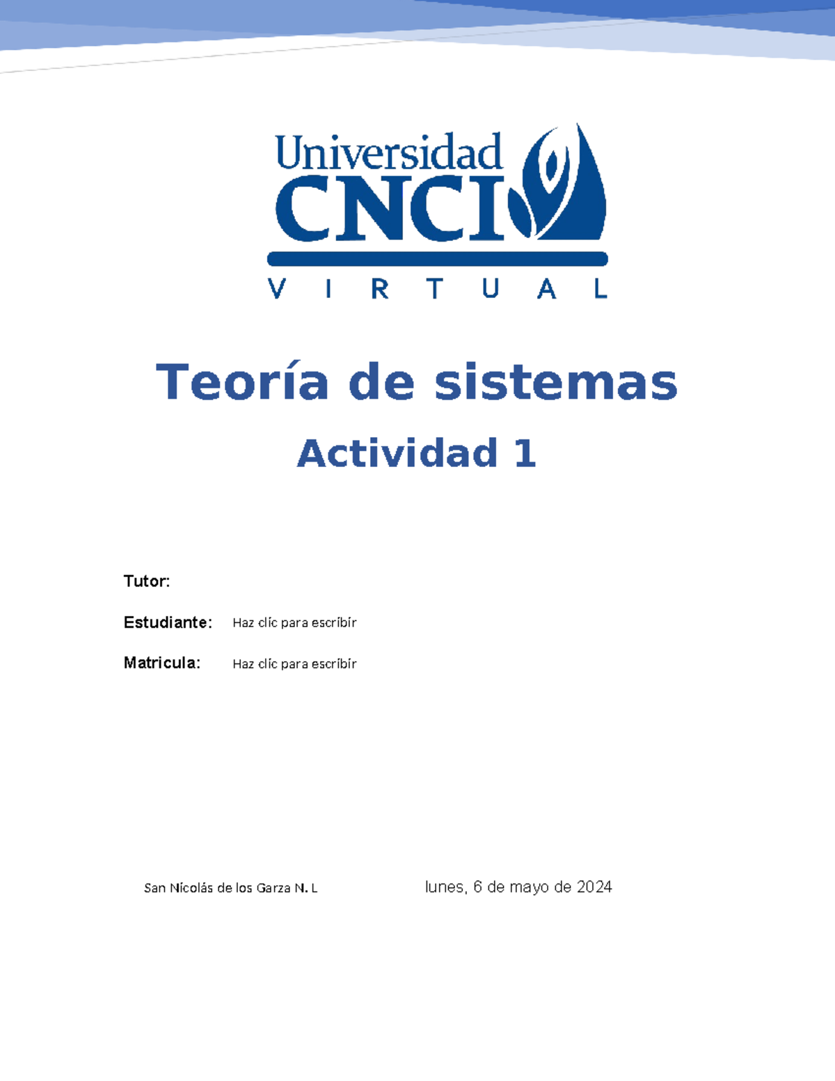 Actividad 1 Teoria De Sistemas Teoría De Sistemas Actividad 1 Tutor