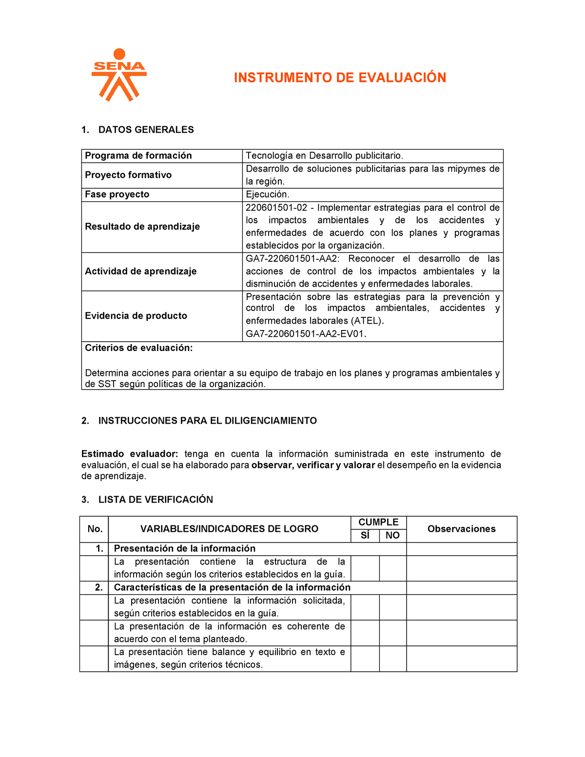 Instrumento de evaluación IE-GA7-220601501-AA2-EV01 - INSTRUMENTO DE ...