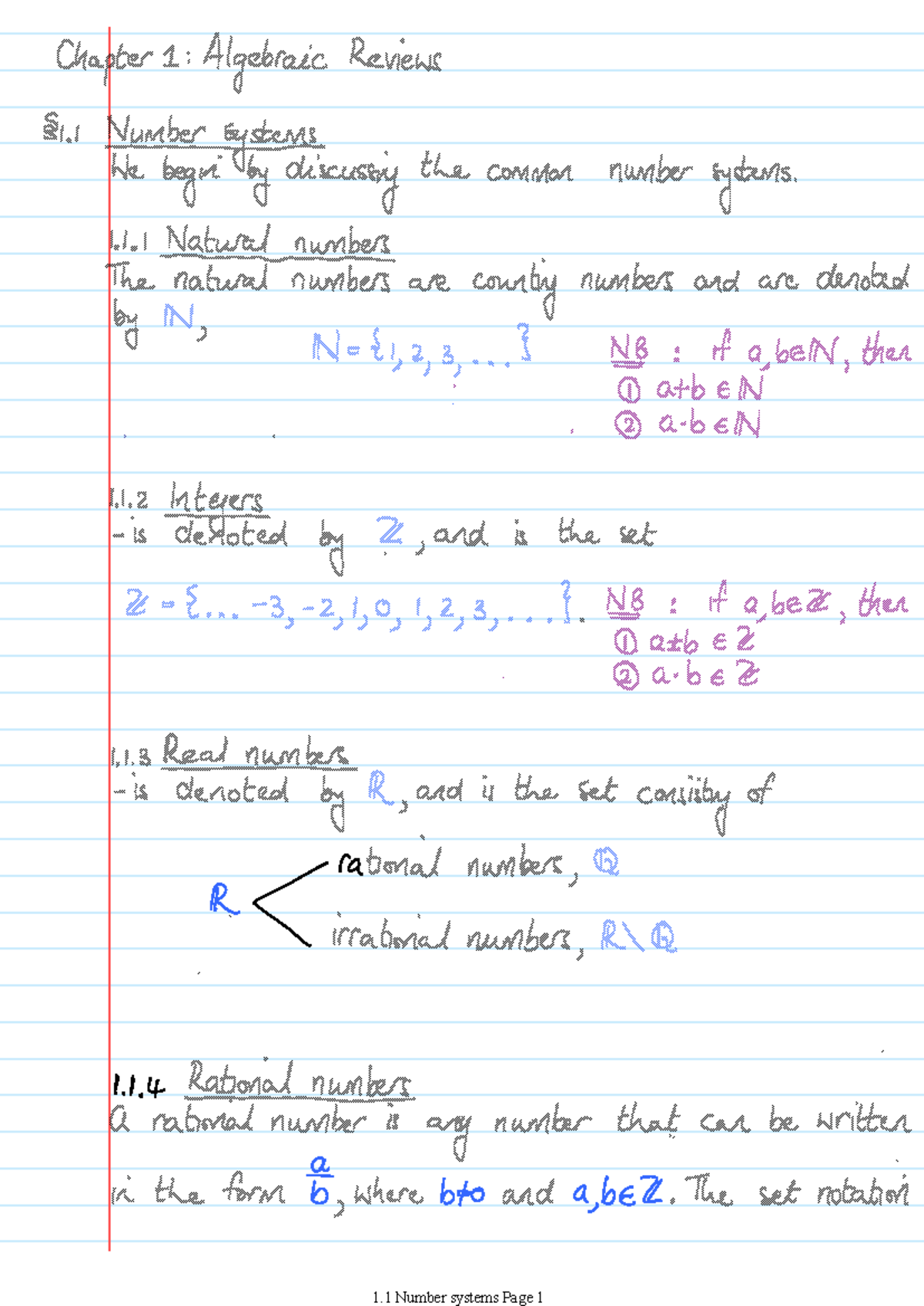 1.1 Number systems(12Feb) 67cc6298bf8663f2ba65936 b72cafd1f - MAM150 ...