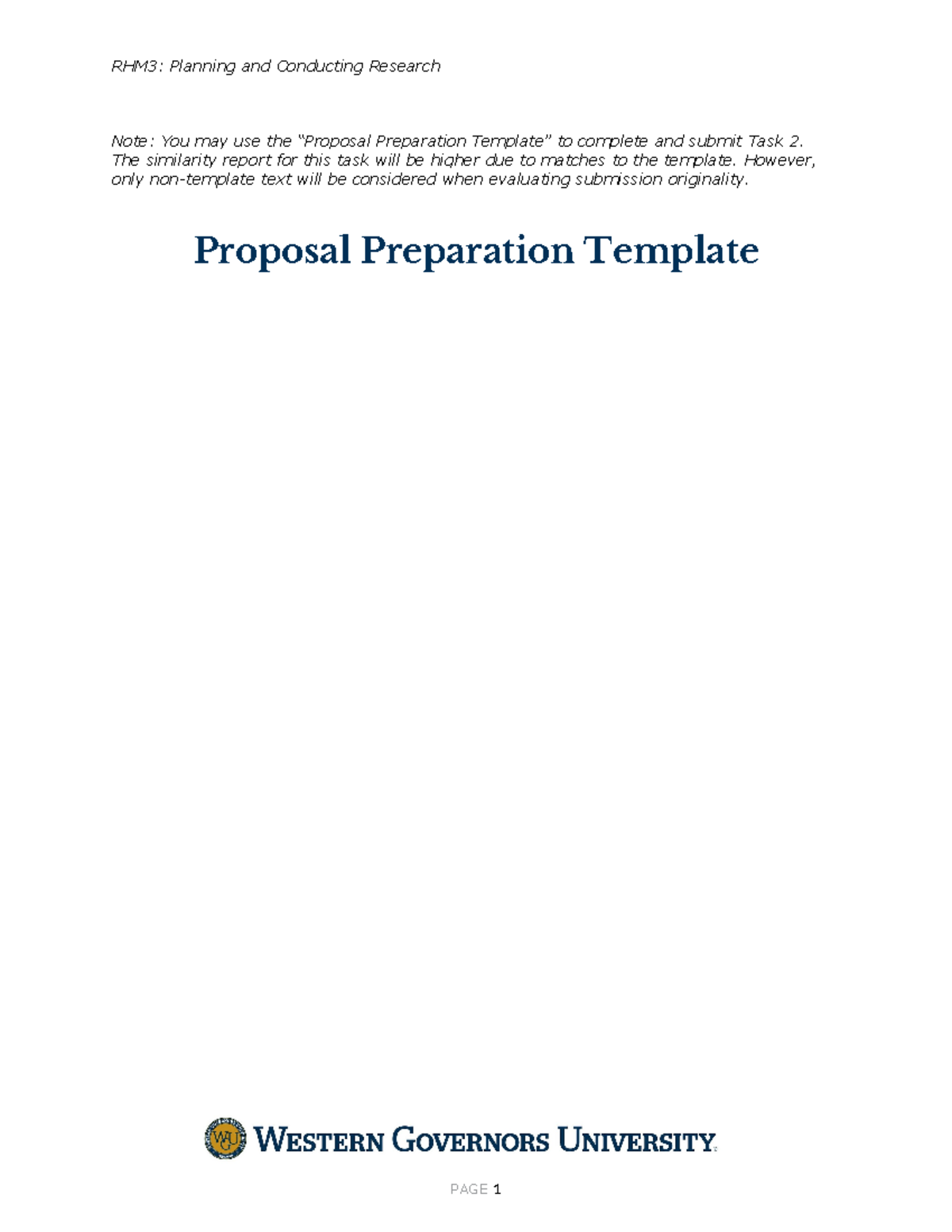 Conducting and preparing proposal - RHM3: Planning and Conducting ...