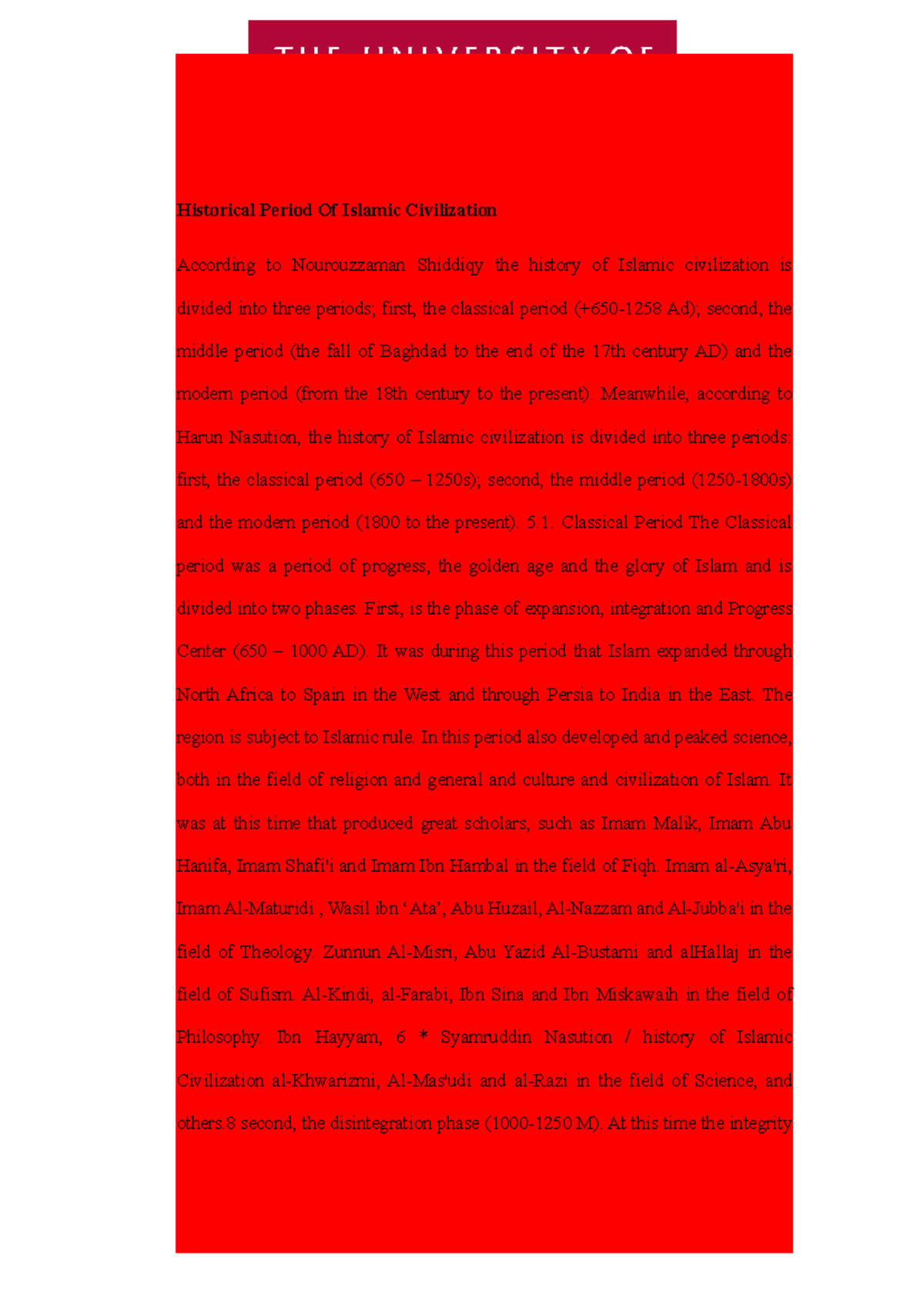 Study History Historical Period Of Islamic Civilization Historical Study History Historical Period Of Islamic Civilization Historical