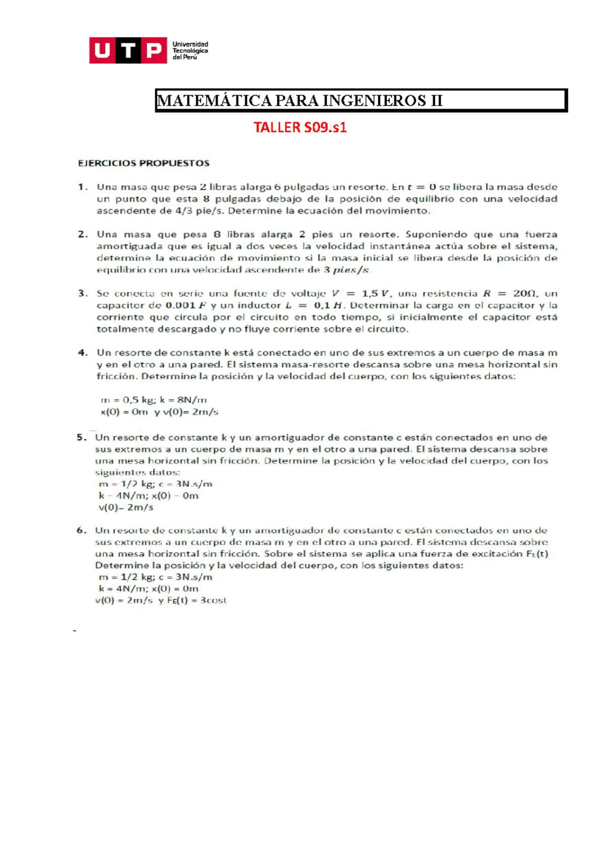 S09.s1 - Resolver Ejercicios - Nivelación De Matemática- Ingeniería ...