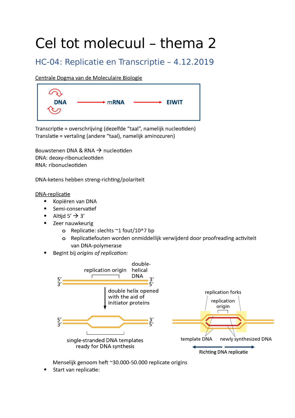 Van Cel Tot Molecuul Thema 2 Cel Tot Molecuul Thema 2 Hc 04