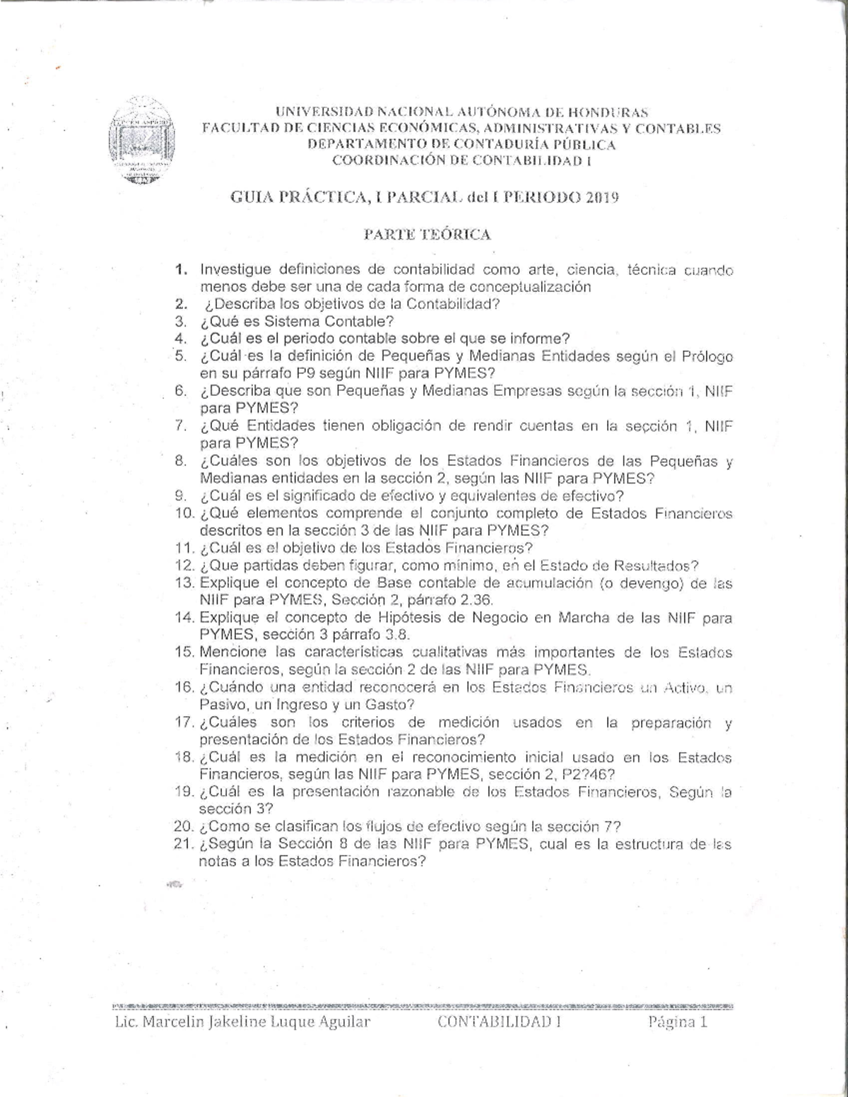 Guía 1 2022 Ejercicios Practicos Contabilidad 1 - Contabilidad I - Studocu