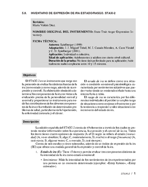 INVENTARIO DE SITUACIONES Y RESPUESTAS DE ANSIEDAD - 5. INVENTARIO DE ...