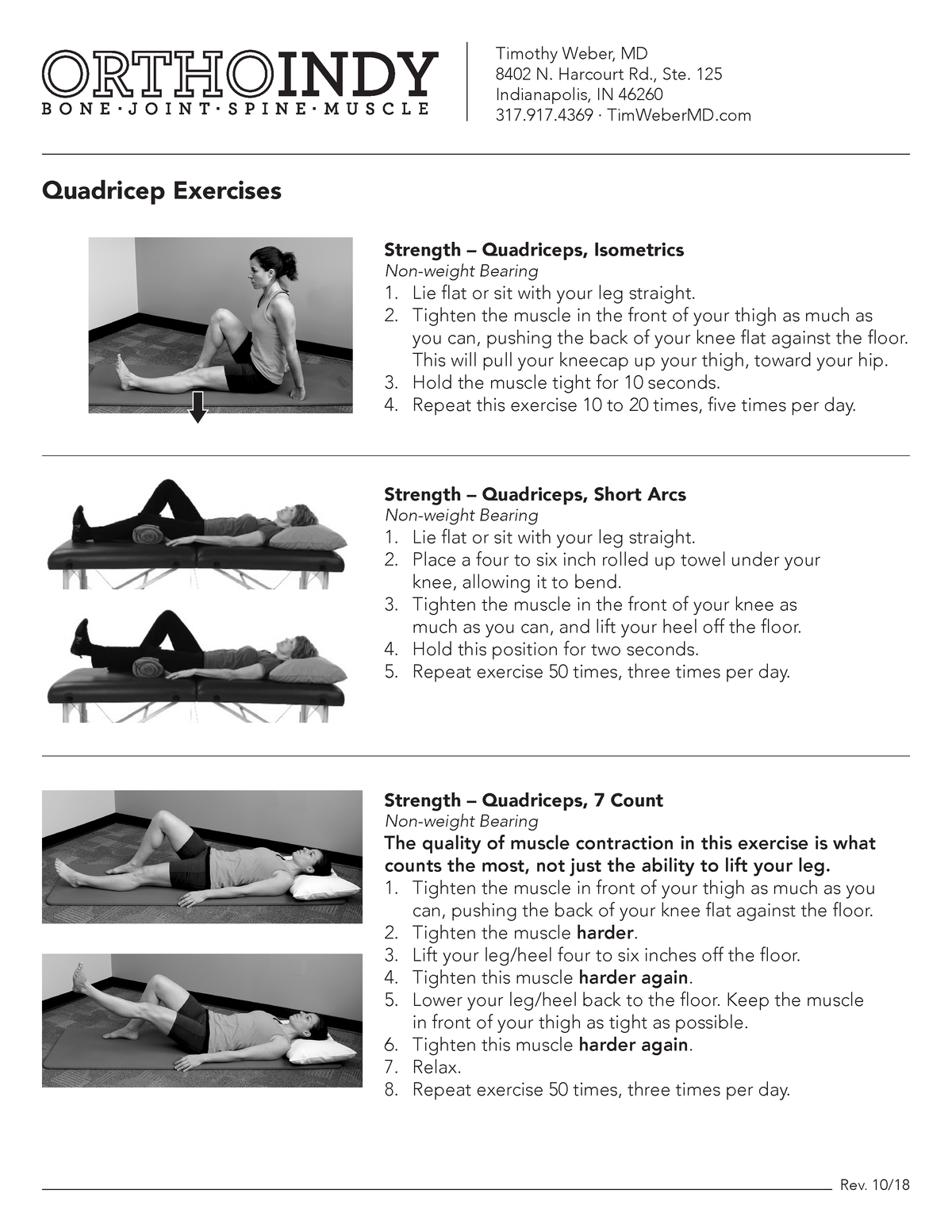 Quadricep Exercises - Credits to the owner - Timothy Weber, MD 8402 N ...