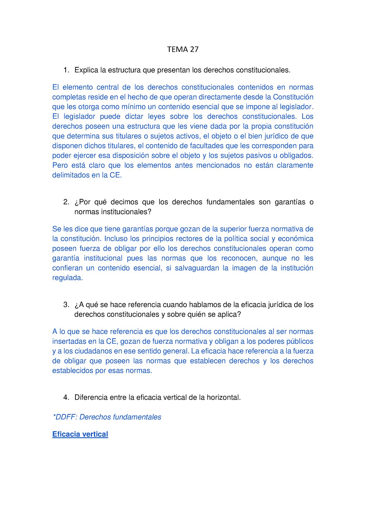 TEMA 27 - Preguntas Derecho Constitucional - TEMA 27 Explica La ...