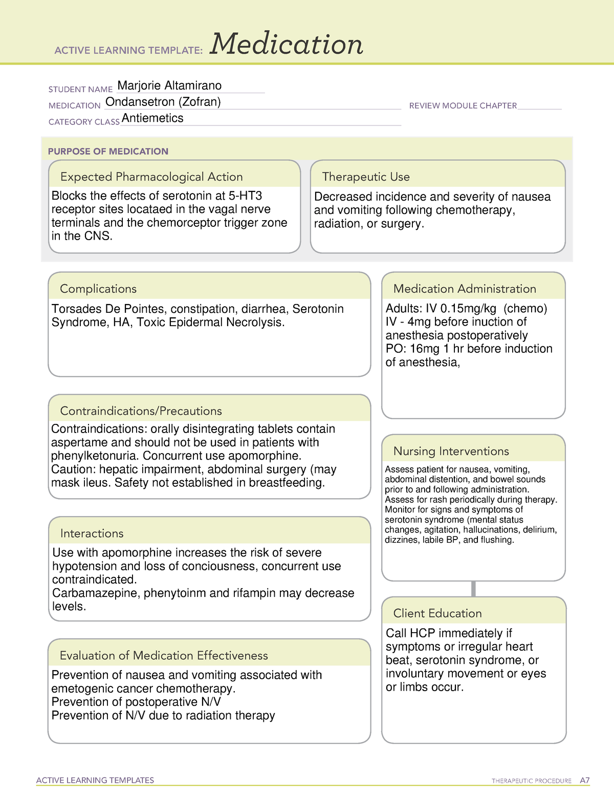 ondansetron-drug-card-template-active-learning-templates-therapeutic