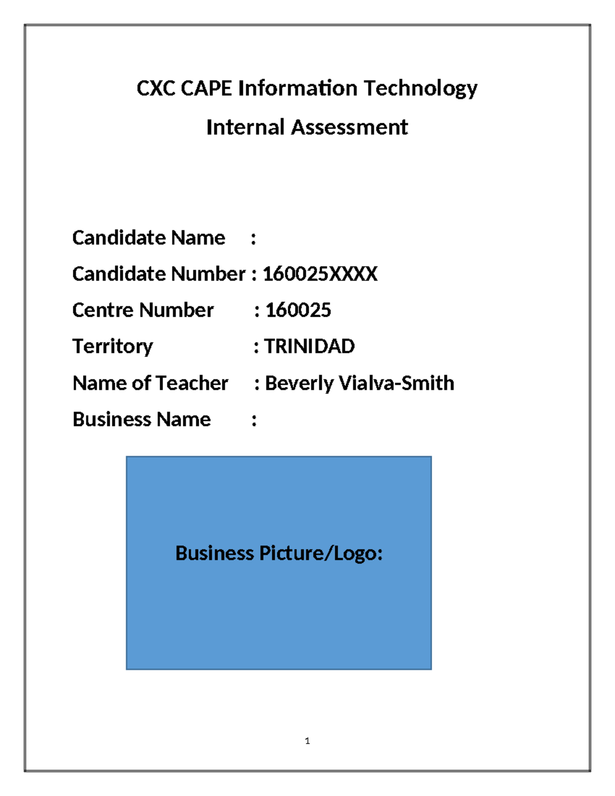 CXC CAPE Information Technology - CXC CAPE Information Technology ...