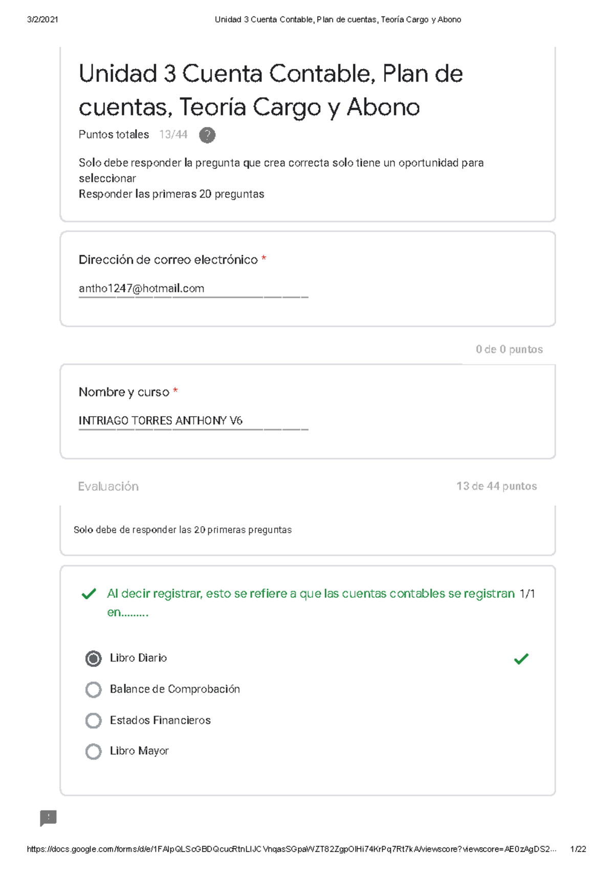 Unidad 3 Cuenta Contable, Plan de cuentas, Teoría Cargo y Abono ...