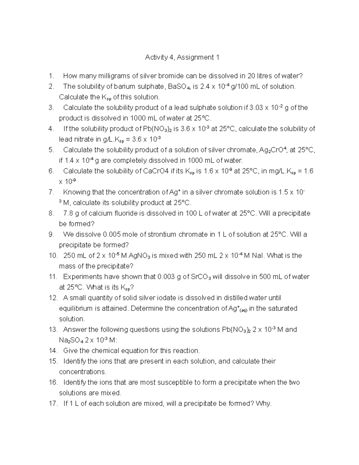 Activity 4, Assignment 1 - Activity 4, Assignment 1 How many milligrams ...