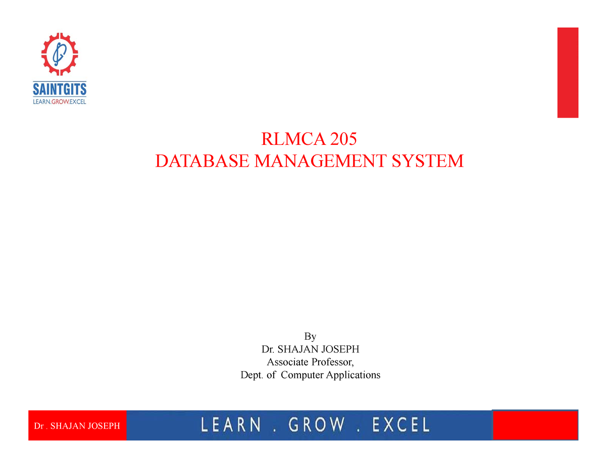 Module 6 PDF - Lecture Notes - Database Management System - KTU - Studocu