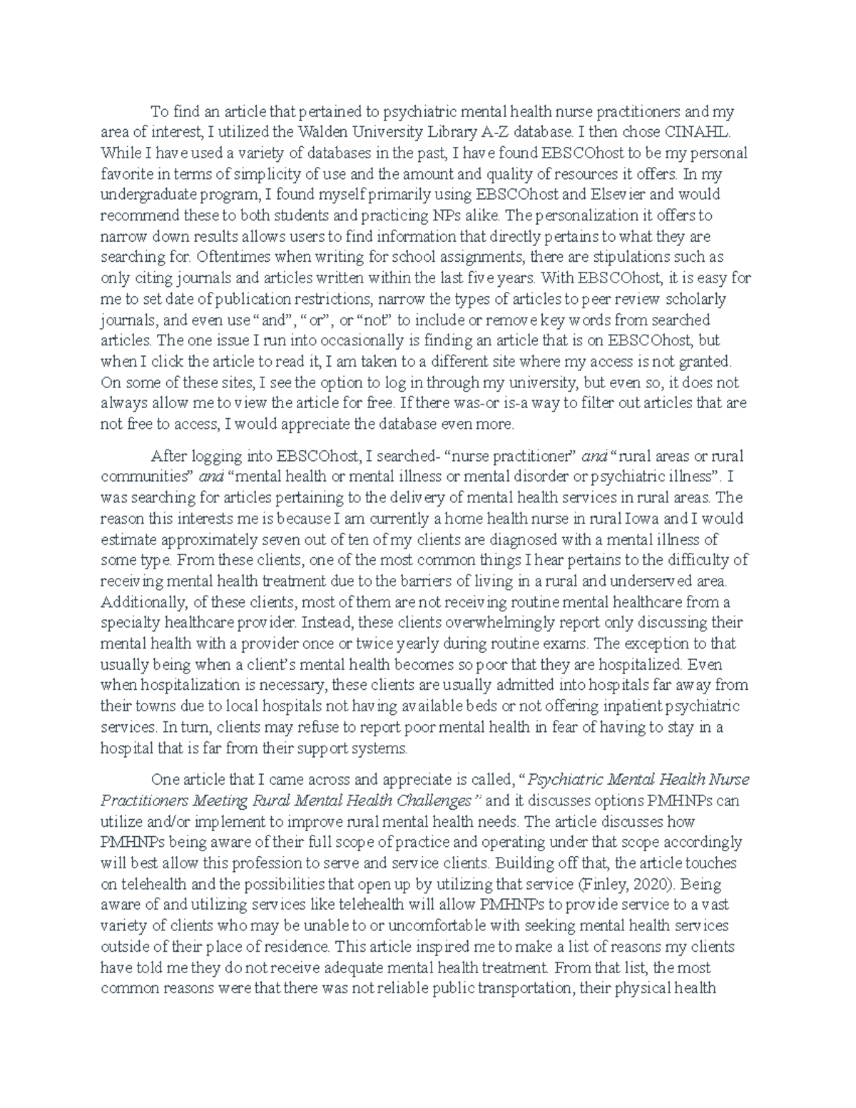 Week3discussionpost - Week 3 discussion post to be used as guide - To ...