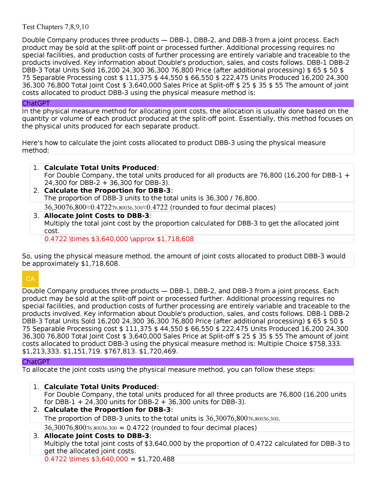 Test Chapters 7,8 - Study Material For Tests For Chapter 7 And 8 - Test ...