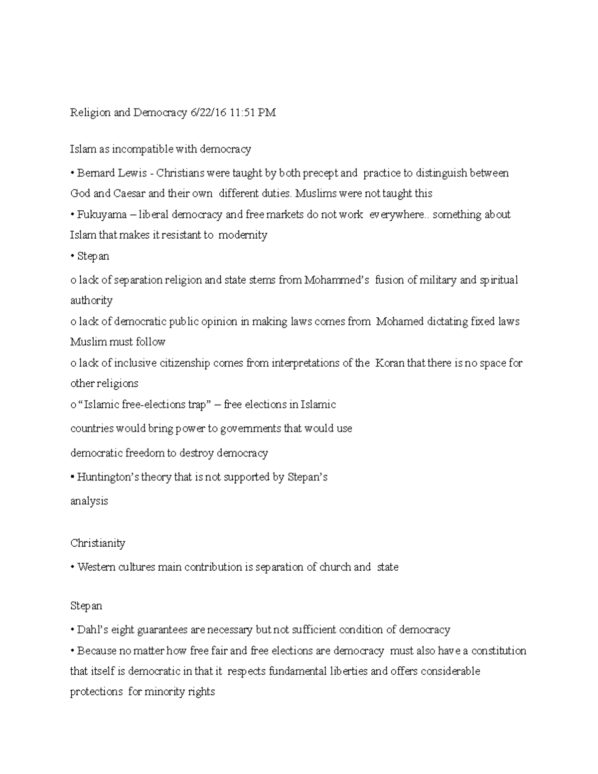 Blhv 261 World Religion And Politics Notes For The Year 22 Blhv 261 World Religion And Politics Notes For The Year 22