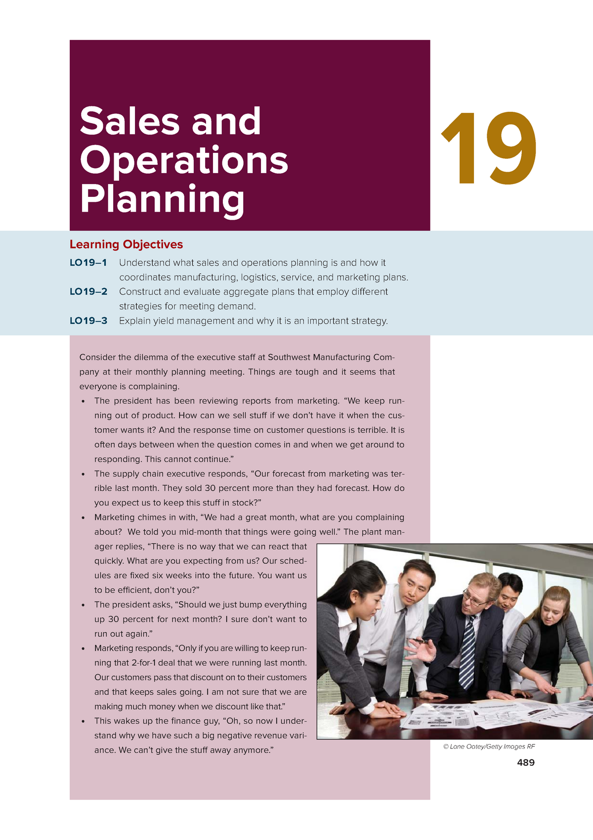 Chapter 19 Sales And Operations Planning Studocu