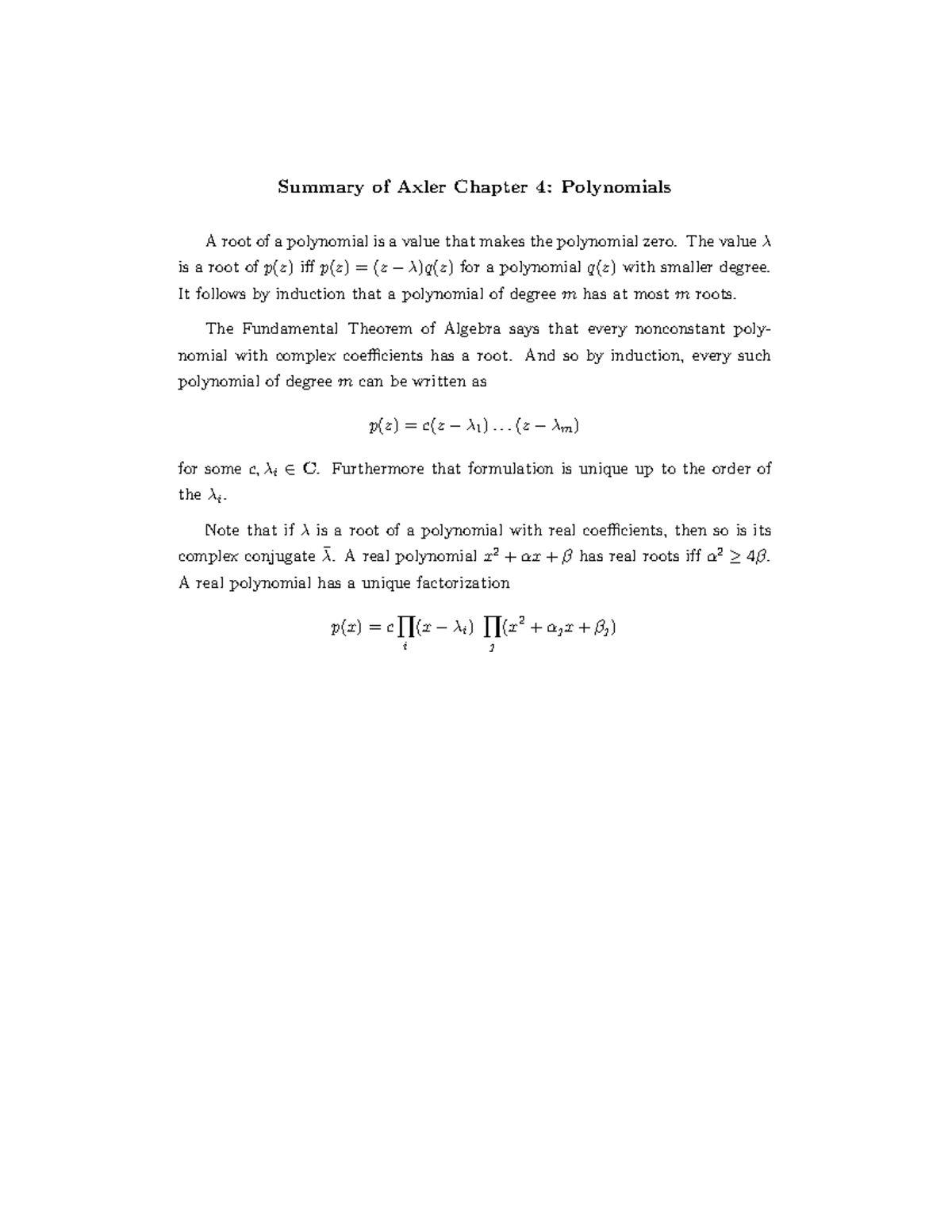 Samenvatting 30 Chapter 4 Mthsc853 Mathematics Science Studocu