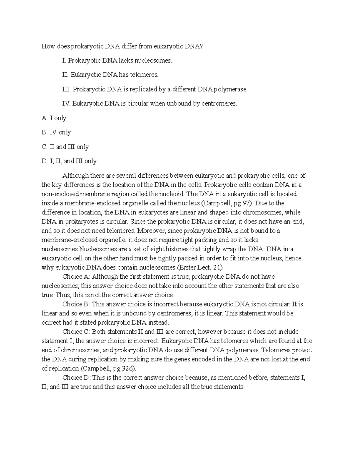 dna assignment answers