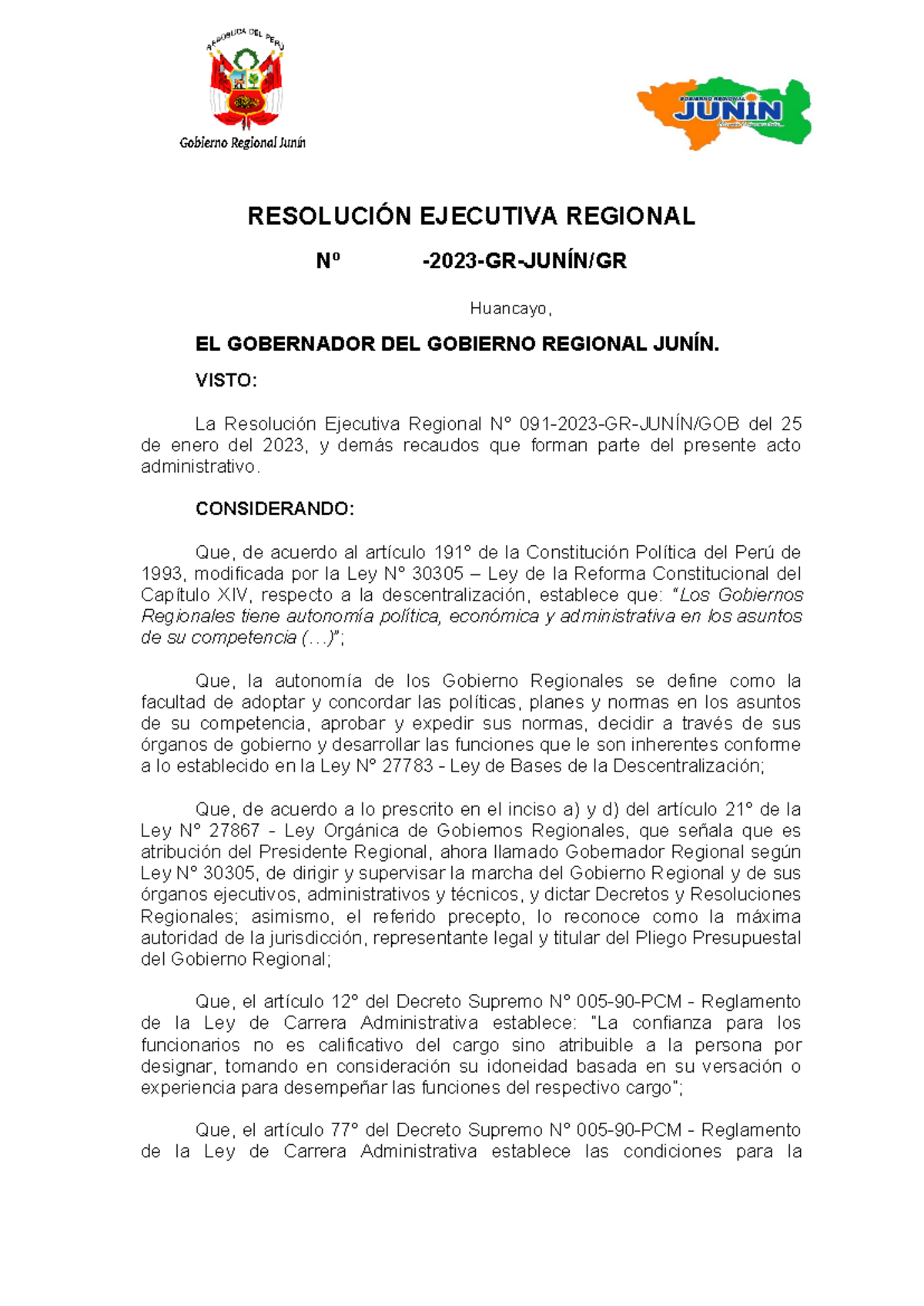 Resolución de Designación - Gobierno Regional Junín RESOLUCIÓN ...
