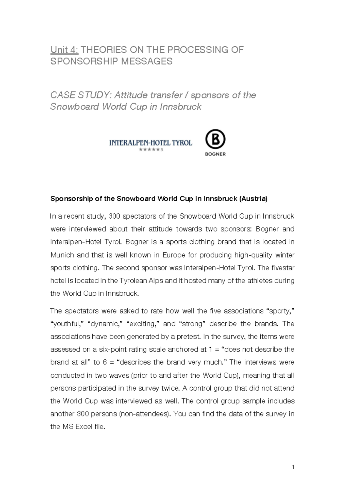 Case unit 4 case 2 Case unit 4 case 2 1 Unit 4 THEORIES ON THE