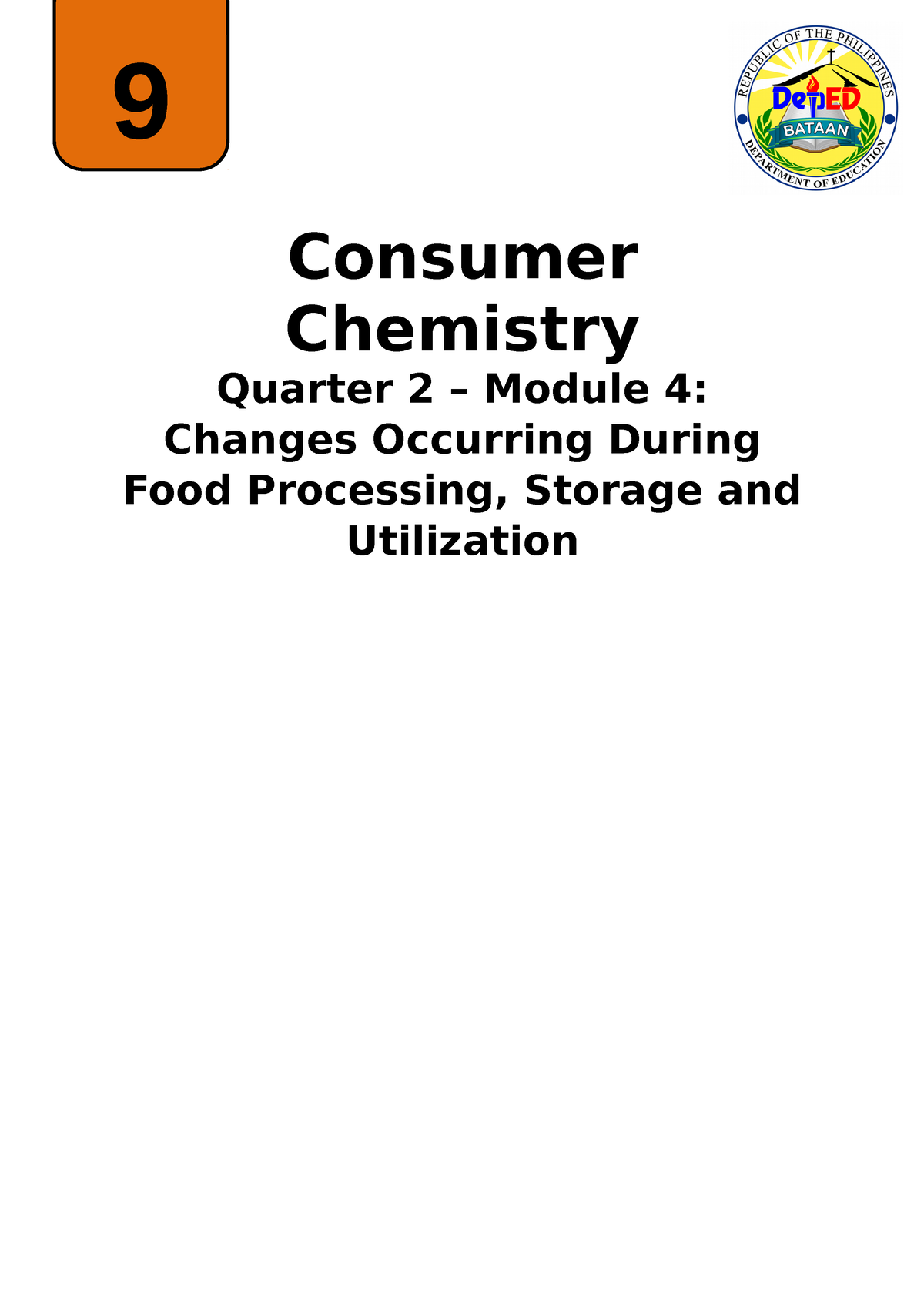 Copy Of Con Chem Q2 M4 1 - Consumer Chemistry Quarter 2 – Module 4 ...