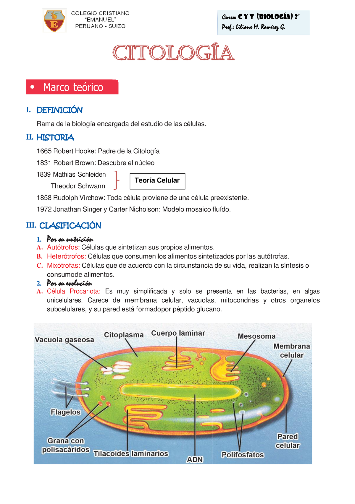 Qué-Estudia-la-Citología-para-Segundo-Grado-de-Secundaria - Prof.: Liliana  M. Ramírez G. I. - Studocu