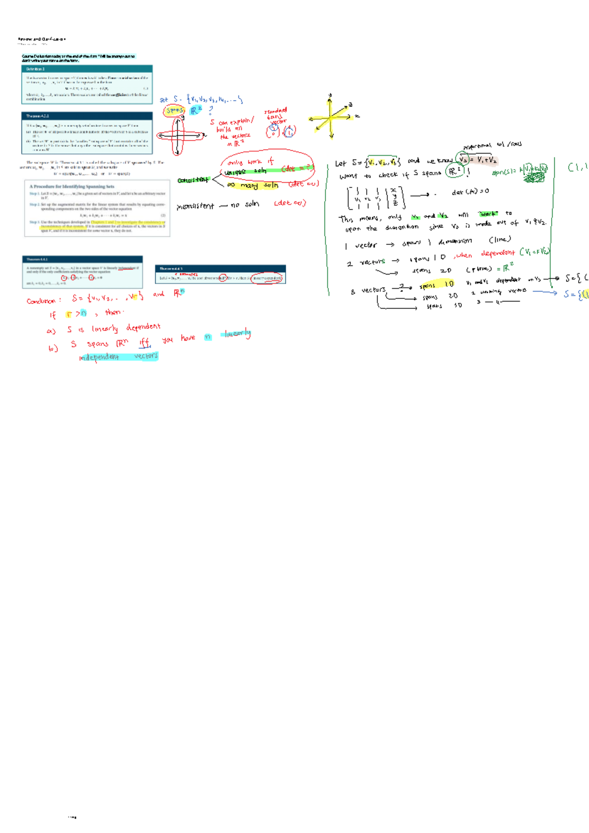 4 - past exam problems and solutions and explanation of Basis - Course ...