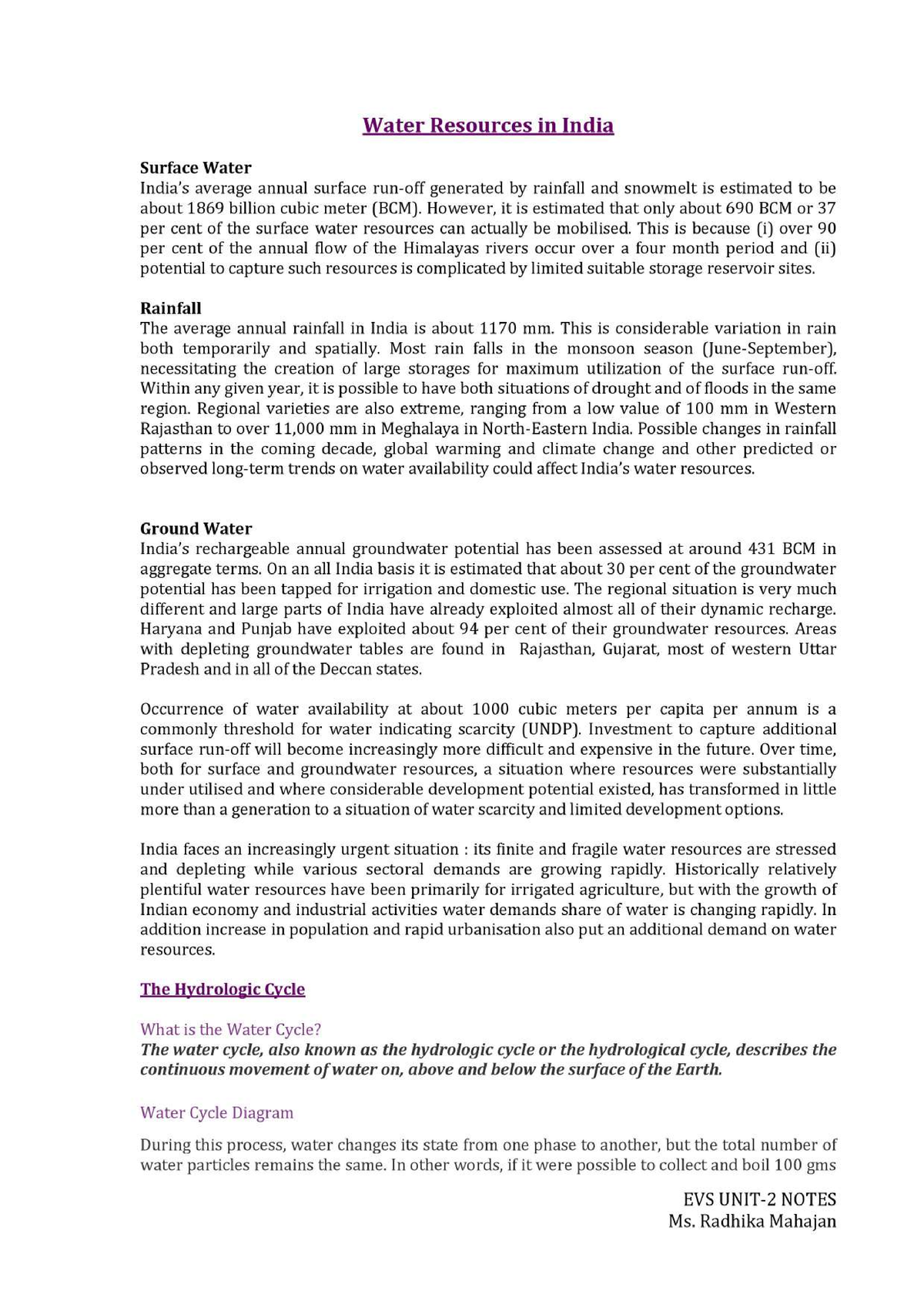 EVS UNIT-2 - Environmental Studies Notes Bcom Honors Ip University - B ...