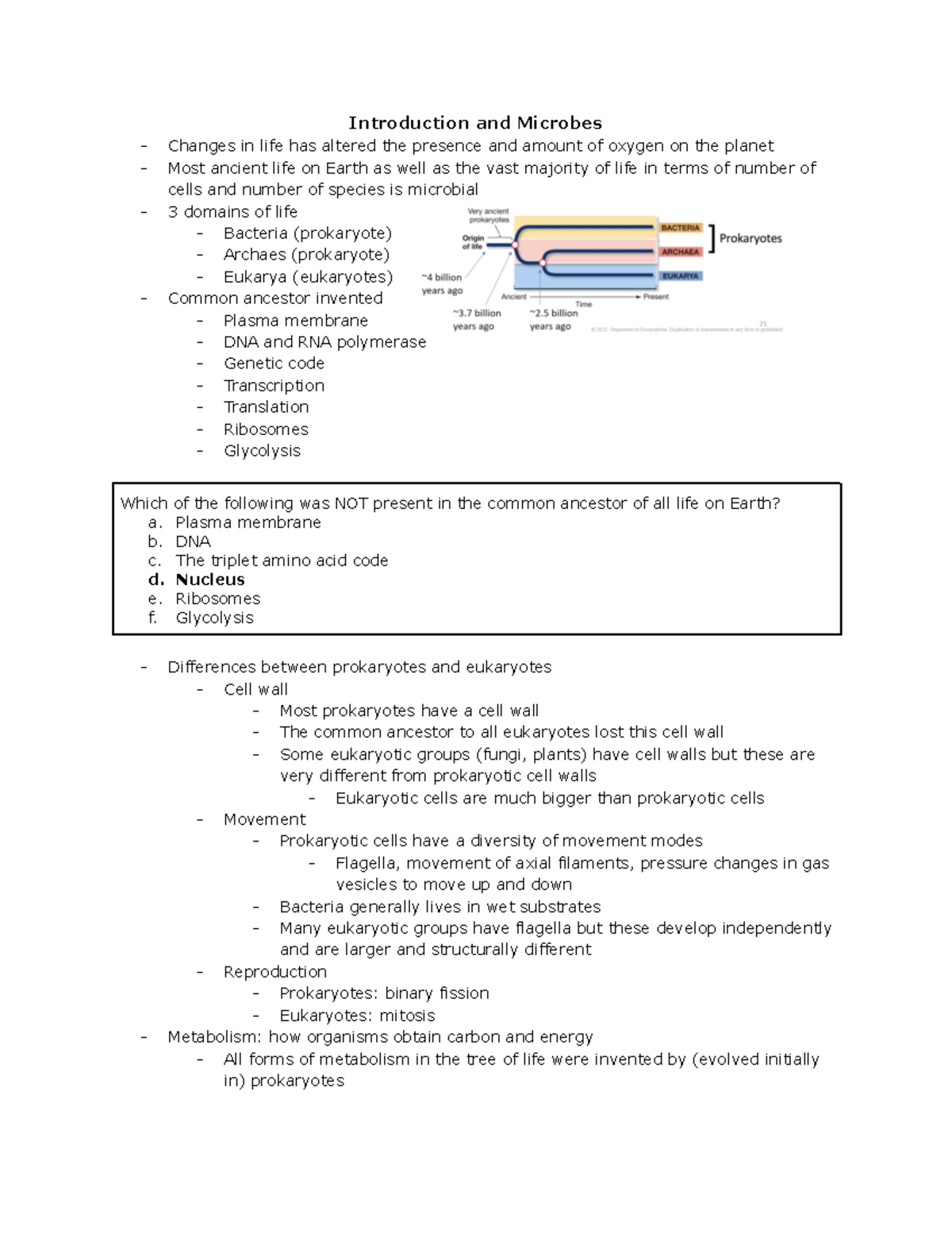 BIO 201 Unit 6 - BIO 201 Unit 6 lecture notes - Introduction and ...