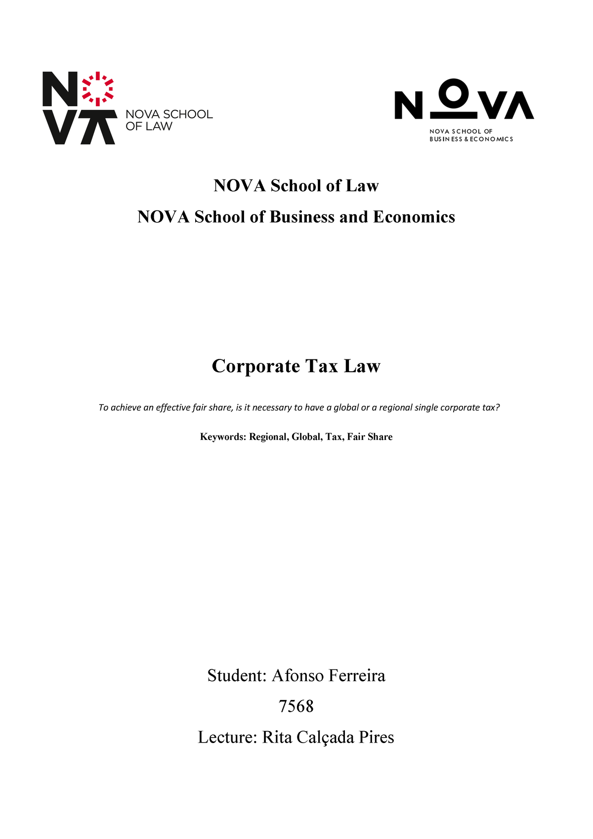 tax law essay