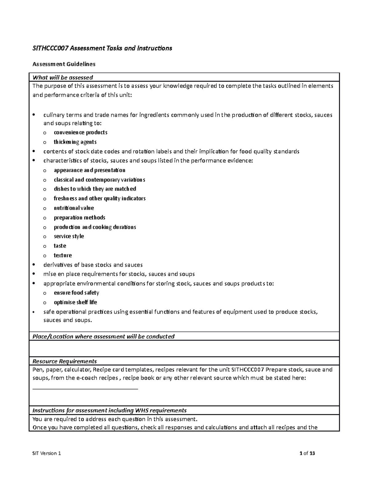 Assessment Tasks and Instructions Assessment Guidelines - Studocu
