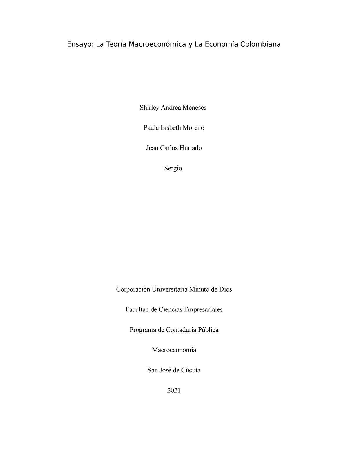 Act 7 Ensayo Teoría Macroeconómica Y La Economia Colombiana - Ensayo ...