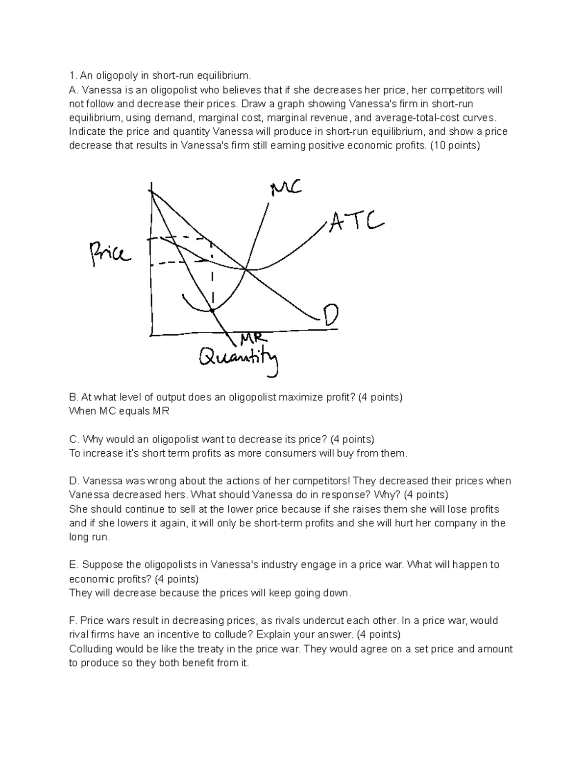 5.3.5 Practice - Microeconomics - An oligopoly in short-run equilibrium ...