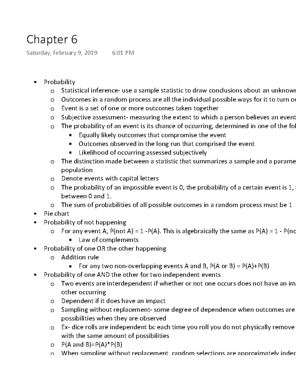 Chapter 6 Notes - Warning: TT: undefined function: 32 Probability ...