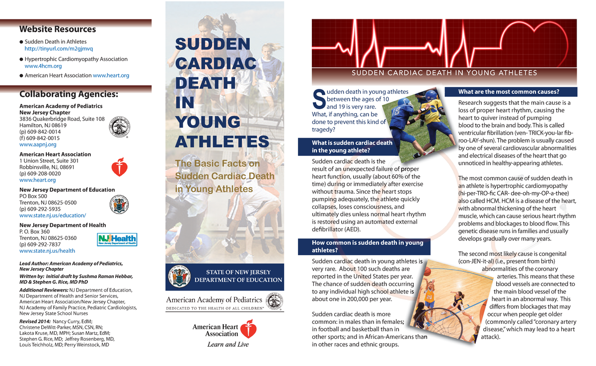 Sudden Cardiac Death Pamphlet 1 - SUDDEN CARDIAC DEATH IN YOUNG ...