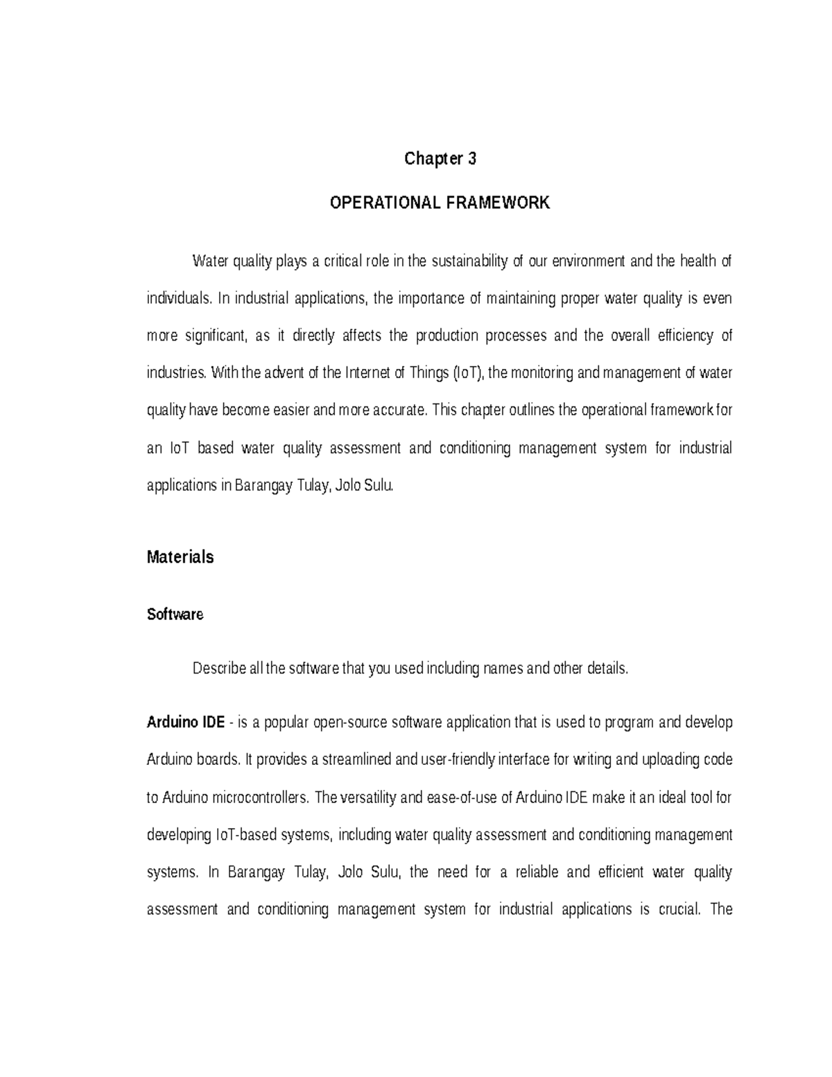 IOT Based Water - Chapter 3-5 (Repaired) - Chapter 3 OPERATIONAL ...