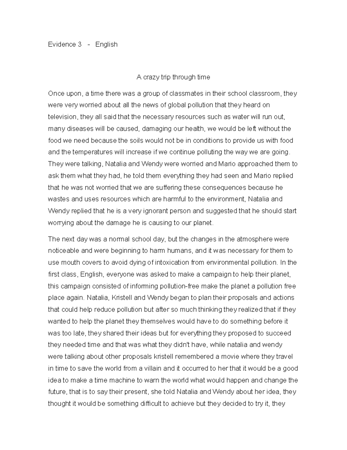 Evidence 3 - dkmksmkdmas - Evidence 3 - English A crazy trip through ...