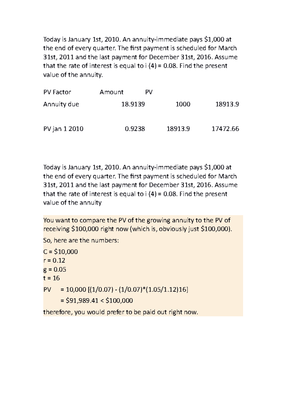 Annuity sample probs - BS Accountancy - Studocu