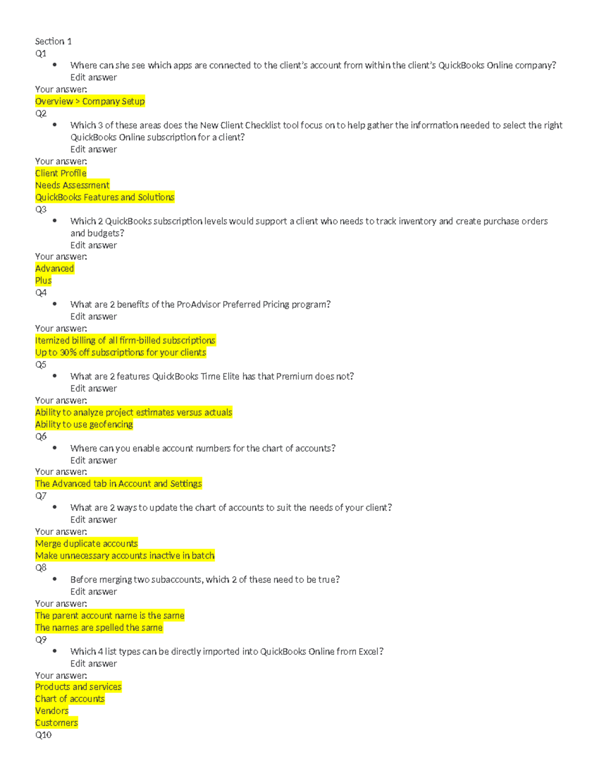 QB Exam Section 1 - 100% (May2023) - Section 1 Q Where can she see ...