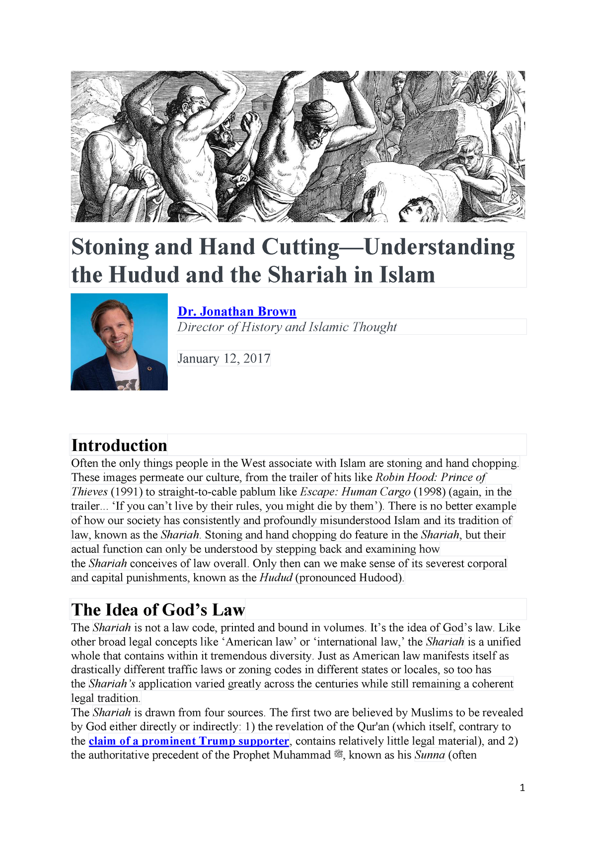 6. Stoning And Hand Cutting - Prof Jonathan Brown - Stoning And Hand ...