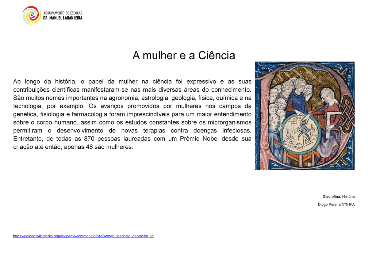 A mulher e a Ciência - dabdgb - A mulher e a Ciência Ao longo da ...