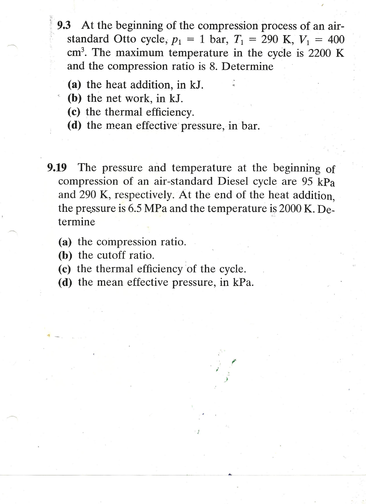 Applied Thermodynamics I - Tutorial Work - Week 11 Tut - Mech 230 - T ...