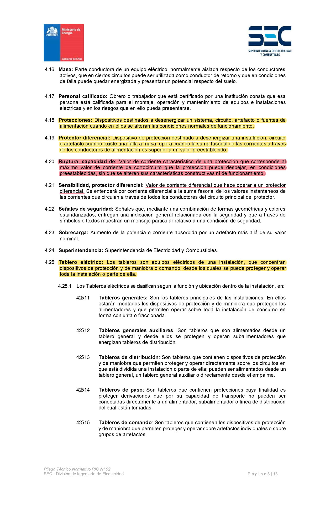 RIC 2 - Pág 3 De 18 - Info Relevante - Pliego Técnico Normativo RIC N ...