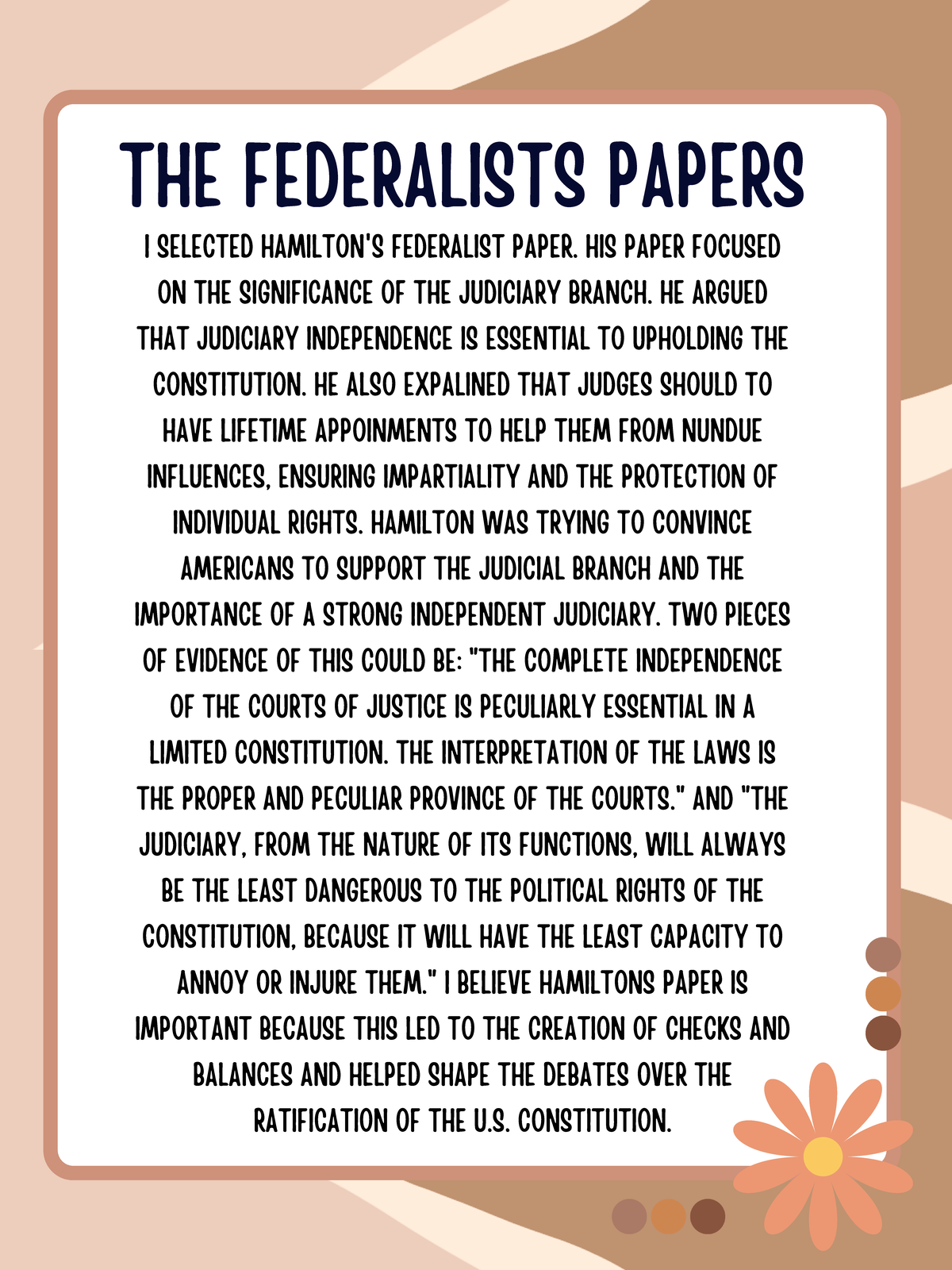 2.6 - The Federalists Papers - THE FEDERALISTS PAPERS I SELECTED ...