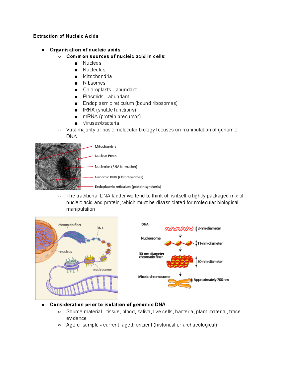 Lecture 9 Extraction of Nucleic Acids Extraction of Nucleic Acids