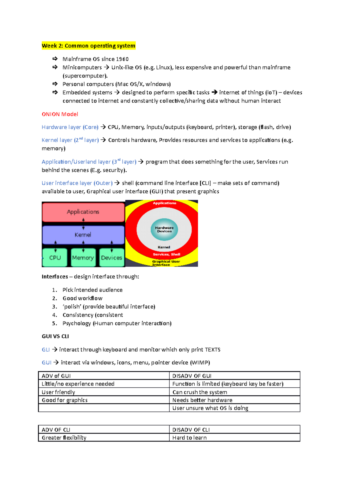WEB System lecture notes - Week 2: Common operating system Mainframe OS ...